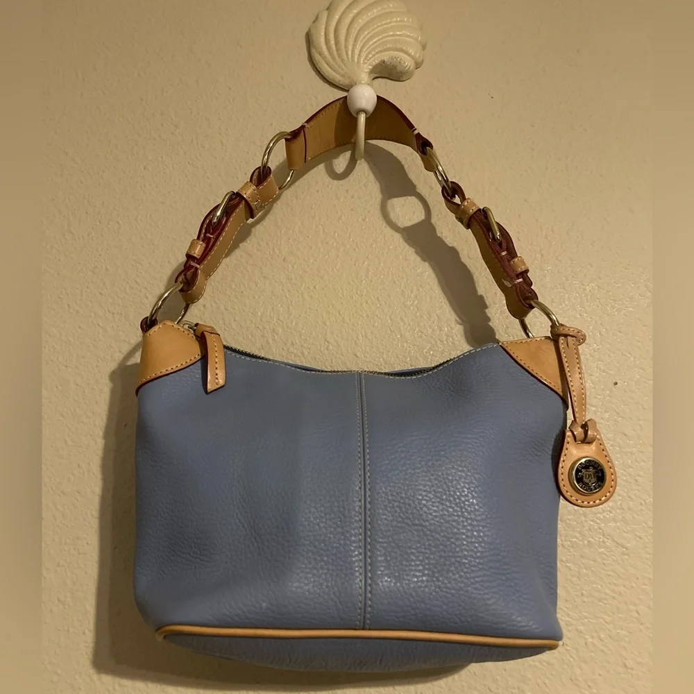 DOONEY & BURKE Vintage‎ Blue Shoulder Hobo Bag With Leather Straps